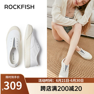 Rockfish防泼水一脚蹬渔夫鞋女软底2024春季新款懒人女鞋孕妇单鞋