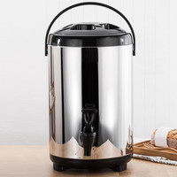 全适 奶茶桶12L保温桶商用双层保温桶 开水桶豆浆桶奶茶店快餐店不锈钢热水桶茶水桶饮料桶咖啡桶带水龙头 12L奶茶桶