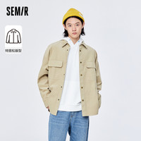 森马 Semir衬衫男港风通勤男生上衣2022秋季oversize灯芯绒衬衣
