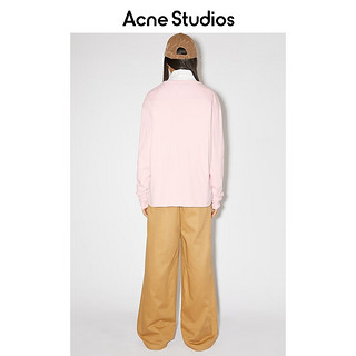 Acne Studios【尊享5折】 男女同款Face表情字母图案印花上衣长袖T恤CL0260 浅粉色 XL