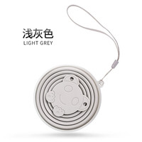 红铁普洗漱杯便携水杯女可折叠漱口刷牙杯硅胶伸缩杯子塑料杯 灰色