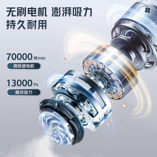 得力（deli）无线车载吸尘器适用小米su7手持家用无刷电机大吸力电动清洁器