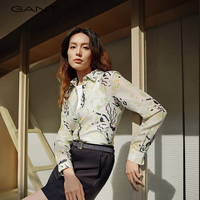 GANT甘特2024春季新款女士花卉印花衬衫844300903 薄荷绿 32