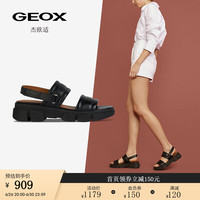 GEOX杰欧适女鞋2024春夏时尚凉鞋露趾舒适增高凉鞋D45PSA 黑色C9999 36