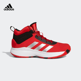 adidas Cross Em Up 5中帮篮球运动鞋男小童儿童阿迪达斯 红/黑/银白色 30(180mm)