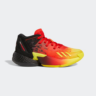 adidas米切尔4代签名版专业篮球鞋男小童儿童阿迪达斯GY9795 黑/红/黄 32(195mm)