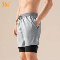 361°泳裤男防尴尬宽松速干男士游泳裤平角泳衣套装沙滩裤温泉游泳装备 4229浅银灰色 4XL(体重:220-260斤)