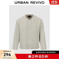 UR预售2023秋冬季男时尚休闲简约百搭日常宽松棉服外套UMU130039 卡其绿