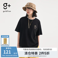 金利来 g+潮牌经典条纹圆领T恤男女同街头风斜贴袋半袖TEE ETSEG8530