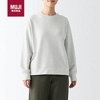 无印良品（MUJI）紧密织衫 女士卫衣BBC33A3S 浅灰色 L 