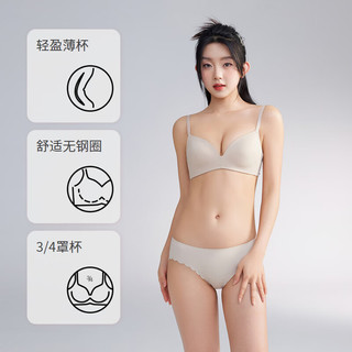 6IXTY8IGHT 68内衣女简约甜美聚拢蕾丝无钢圈软钢圈文胸多款 8S4驼色-BR14221 75B 34/75B