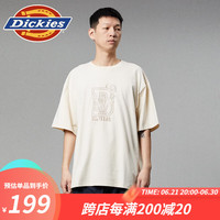dickies短袖T恤 前胸印花宽松短袖T恤 简约百搭 DK013082 浅沙灰