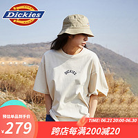 dickies短袖T恤 背后大印花宽松短袖T恤 简约款 DK013085 浅沙灰 S