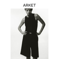 ARKET女装 纯棉上衣罗纹吊带内搭背心2024夏季经典款0974907002 黑色 165/88A