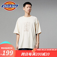 dickies短袖T恤 前胸印花宽松短袖T恤 简约百搭 DK013082 浅沙灰 M