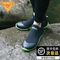 Jolly Walk非常行雨鞋男女时尚低帮水鞋雨靴牛勃朗潜水鞋防水耐磨防滑橡胶鞋 时尚绿 40