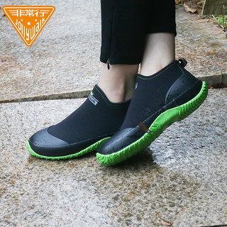 Jolly Walk非常行雨鞋男女时尚低帮水鞋雨靴牛勃朗潜水鞋防水耐磨防滑橡胶鞋 时尚绿 41