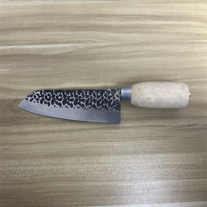 采岑龙泉菜刀手工锻打高性能切肉切片斩骨菜刀杀鱼厨师锋利 白色