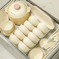 洛威高颜值乔迁釉下彩饭碗筷盘高级餐具套装圆梦食套