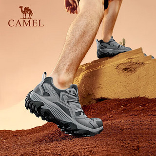 骆驼（CAMEL）【昆仑】2024夏季户外登山鞋男女运动爬山透气防滑徒步鞋0004 轻羽灰，男【透网版】 41