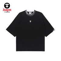 Aape男装春夏猿颜圆领字母刺绣清爽少年感短袖T恤0689XXK