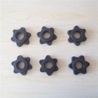 雷百康 哑铃配重哑铃片螺母连接杆器通用哑铃杆加长杠铃片哑铃配件 黑色螺母2个