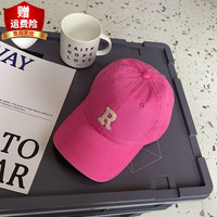 迪淑琪帽子女网红字母鸭舌帽潮韩版百搭遮阳帽日系新款棒球帽男 圆润R标棒球/
