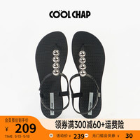 COOLCHAP沙滩凉鞋女2024年夏季新款海边度假拖鞋欧式软底平跟防滑凉拖百搭 蛋仔