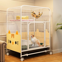 爱咪宠猫笼子大号室内家用猫笼子带厕所一体猫咪别墅防溅砂刨沙宠物猫笼 大双层【78*55*100】防刨沙外溅 精装款【猫抓板+窝+碗+基础款】