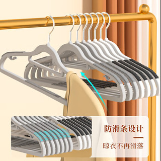 晟旎尚品衣架防滑晾衣架干湿两用挂衣架衣服架衣撑子衣挂护领 10个装