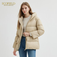 【90%鹅绒+石墨烯】Scofield女装连帽收腰保暖羽绒服