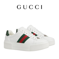 GUCCI古驰Gucci Ace系列女士运动鞋[小白鞋] 白色 38.5