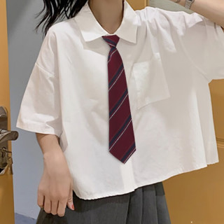 多菲尼森JK领带免打结制服懒人领带女学院风学士服男士dk 酒红条纹免打领带