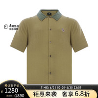 保罗史密斯(paulsmith)斑马系列男士PS常规版短袖POLO衬衫军绿色L