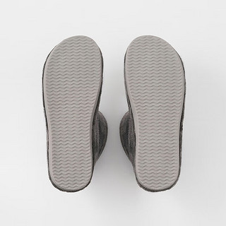 无印良品（MUJI）男女通用暖柔微纤维室内外鞋雪地靴 炭灰色 L·260mm（2.0） 