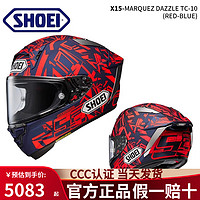 SHOEI 摩托车头盔X15原装进口机车全盔高清防雾广角通风骑行越野安全盔 MARQUEZ DAZZLE TC-10/迷宫蚂蚁 XL（61CM-62CM）