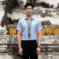 雅戈尔衬衫男【DP免烫】短袖衬衫纯色全棉商务衬衣不易皱