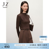 玖姿·安娜蔻热软糖设计感羊毛多色长袖针织上衣女2024秋季新款