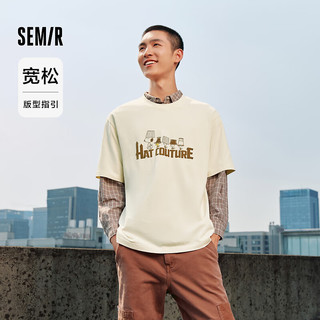 森马（Semir）[商场同款]史努比系列短袖T恤男2024秋季新款复古情侣装纯棉