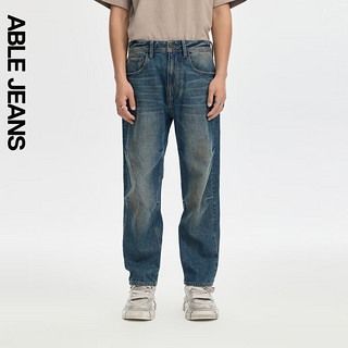 ABLE JEANS【直筒滑板裤】24秋季男士工装蓝弹力牛仔裤801586 工装蓝【7月10日前】 27/32