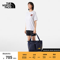 北面（The North Face）托特包男女款户外运动大容量便携收纳单肩包斜挎包新款|81BM H7I/深蓝色 27.6 升/OS/390*146*343mm