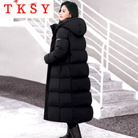 TKSY极寒400克充绒量加厚长款羽绒服过膝男女新2023年抗寒宽松超厚冬