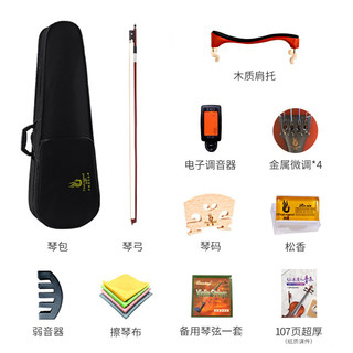 凤灵（FineLegend）手工小提琴成人入门初学者考级演奏5年自然风干A级面板哑光1/8