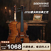圣维斯（SEENWINS）SEENWINS圣维斯SW100手工实木小提琴初学者儿童考级入门成人初学 SEENWINS SW100 1/4 身高120-130