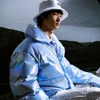 冬季潮流纯色亮面舒适保暖短款羽绒服男