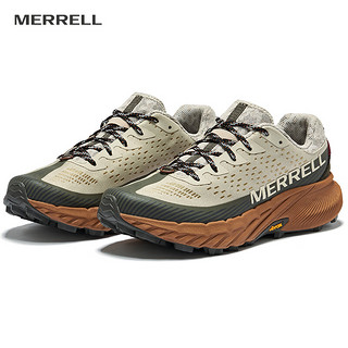 迈乐（Merrell）户外男女款AGILITY5越野跑鞋抓地减震轻量舒适防滑耐磨潮流越野鞋 J067767米绿AGPK-5(男)  43