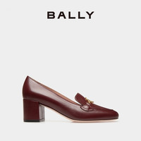 BALLY/巴利24秋冬DAILY EMBLEM酒红色女士浅口鞋6309220 酒红色 35