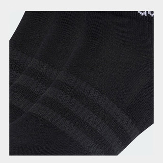 阿迪达斯 （adidas）袜子男女短袜棉袜网球羽毛球袜透气毛巾底加厚黑色37/38/39IC1277 【3双装】-黑色37-39