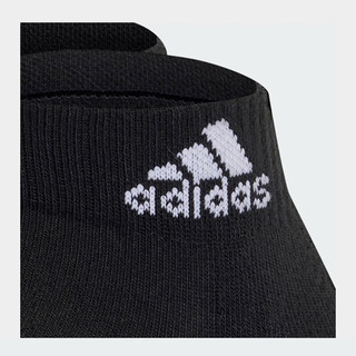 阿迪达斯 （adidas）袜子男女短袜棉袜网球羽毛球袜透气毛巾底加厚黑色37/38/39IC1277 【3双装】-黑色37-39