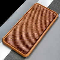 金镶玉德国32支电木茶盘茶托 无漆家用电胶实木耐用单层排水式茶台功夫 黄电木茶盘80*40